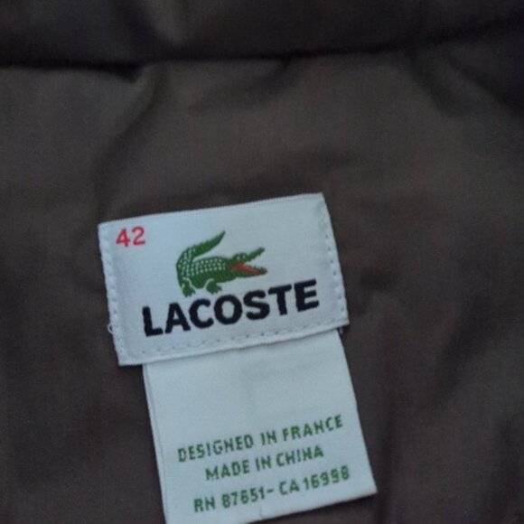 Lacoste orange & brown light puffer vest - Picture 5 of 5